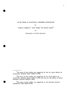 Cambanis, S., Steel, H. and Simons, G.On the Theory of Elliptically Contoured Distributions."