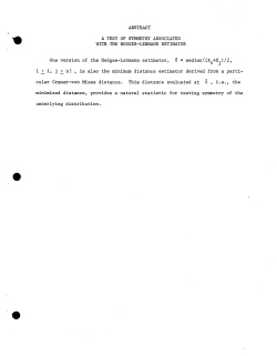 Boos, D.D.A Test of Symmetry Associated with the Hodges-Lehmann Estimator."