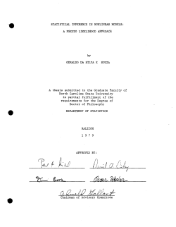 da Silva E Souza; (1251).Statistical Inference in Nonlinear Models: A Pseudo Likelihood Approach."