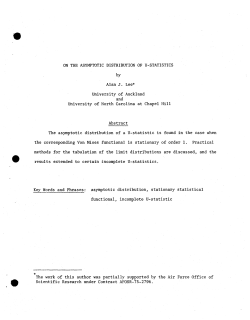 Lee, A. J.On The Asymptotic Distribution of U-Statistics."