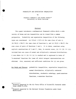 Cambanis, S. and Gordon Simons.Probability and Expectation Inequalities."