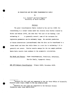Carroll, R.J. and David Ruppert.On Prediction and the Power Transormation Family."