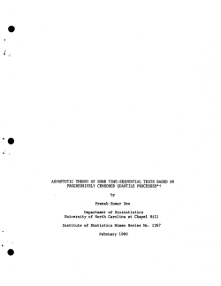 Sen, P.K.; (1980)Asymptotic Theory of Some Time-Sequential Tests Based on Progressively Censored Quantile Processes."