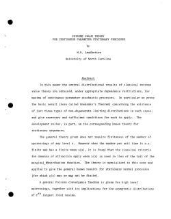 Leadbetter, M.R.Extremem Value Theory for Continuous Parameter Stationare Processes."