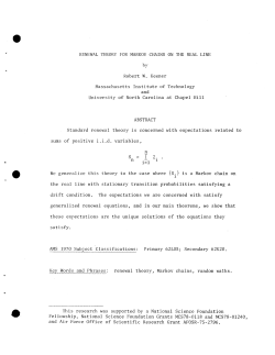 Keener, R.W.Renewal Theory for Markov Chains on the Real Line."