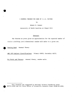Keener, R. W.A Renewal Theorem for Sums of I.I.D. Vectors."