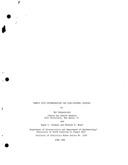 Morgenstern, Hal and Grimson, R. D., and Winn, D.M.; (1980)Sample Size Determination for Case-Control Studies."