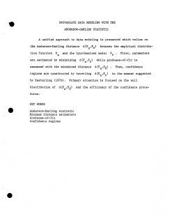 Boos, Dennis D.Univariate Data Modeling with the Anderson-Darling Statistic."