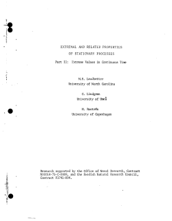 Leadbetter, M.R., Lindgren, G., and Rootzen, H.External and Related Properties of Stationay Processes Part II: Extreme Values in Continuous Time."