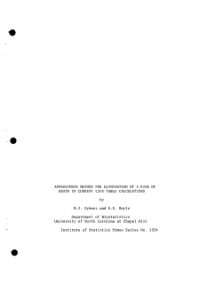 Symons, M. J. and Boyle, K.E.Approximate Method for Elimination of a Risk of Death in Current Life Table Calculations."