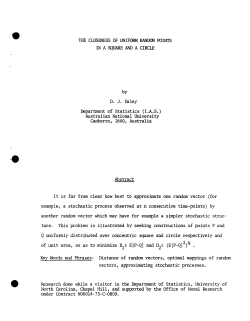 Daley, D. J.The Closeness of Uniform Random Points In A Swuare and a Circle."