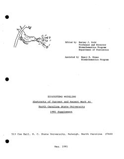BIOMATHEMATICS SERIES No. 6 (H.J. Gold); (1981) "Biosystems Modeling."