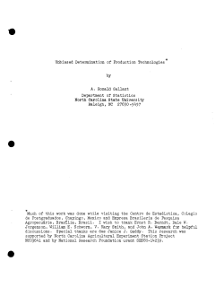 Gallant, A. R.Unbiased Determination of Production Technologies."