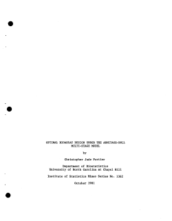 Portier, C. J.; (1981)Optimal Bioassay Design Under the Armitage-Doll Multi-Stage Model."