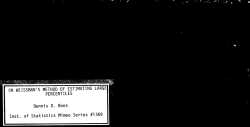 Boos, Dennis D.On Weissman's Method of Estimating Large Percentiles."