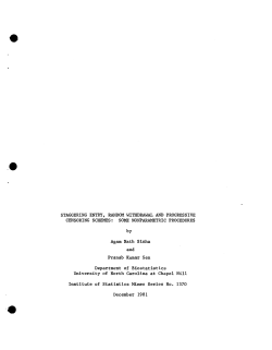 Sinha, A. N. and Sen, P. K.; (1981)Staggering Entry, Random Withdrawal and Progressive Censoring Schemes: Some Nonparametric Procedures."