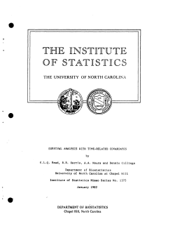 Read, K.L., Harris, R.R., Noura, and Gillings, Dennis; (1982)Survival Analysis with Time-Related Covariates."