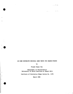 Sen, Pranab Kumar.; (1982On Some Recursive Residual Rank Tests for Change-Points."