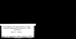 Lifson, Dale P.Developement and applications of the Quantile Regression Estimation (QRE) Procedure."