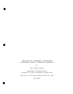 Stewart, Paul Wilder; (1982).Application of a Bivariate t Distribution to Hypothesis Testing in Crossover Experiments."