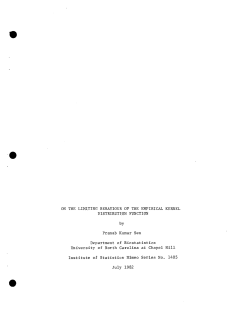 Sen, Pranab Kumar; (1982).On the Limiting Behaviour of the Empirical Kernel Distribution Function."