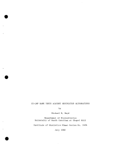 Boyd, Michael N.; (1982).UI-LPM Rank Tests Against Restricted Alternatives."