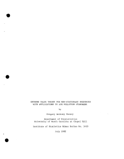 Feeney, Gregory Anthony; (1982).Extreme Value Theoery for Non-Stationary Sequences with Applications to Air Pollution Standards."
