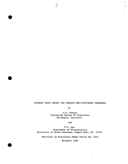Feeney, G.A. and Sen, P.K.; (1982).Extreme Value Theory for Certain Non-Stationary Sequences."