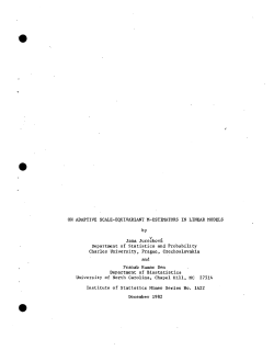 Jureckova, Jana and Sen, Pranab Kumar; (1982).On Adaptive Scale-Equivalence M-Estimators in Linear Models."