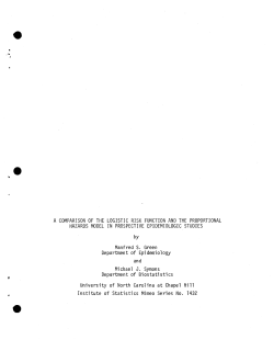 Green, Manfred S. and Symons, Michael J.A Comparison of the Logistic Risk Function and the Proportional Hazards Model in Prospective Epidemiologic Studies."