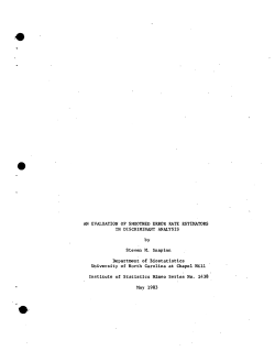 Snapinn, Steven M.; (1983).An Evaluation of Smoothed Error Rate Estimators in Discriminant Analysis."