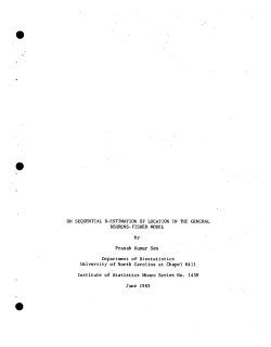 Sen, Prana Kumar; (1983).On Sequential R-Estimation of Location in the General Behrens-Fisher Model."