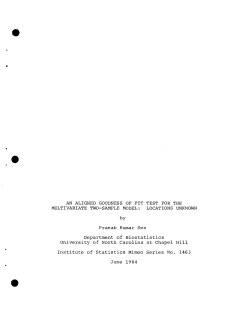 Sen, Pranab Kumar; (1984).An Aligned Goodness of Fit Test for the Multivariate Two-Sample Model: Locations Unknown."