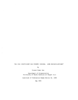 Sen, Pranab Kumar; (1985).The Gini Coefficient and Poverty Indices: Some Reconciliations."