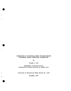 Sen, Pranab K.; (1985).Combination of Statistical Tests for Multivariate Hypotheses Against Restricted Alternatives."