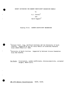 Carroll, R.J. and Ruppert, DavidRobust Estimators for Radom Coefficient Regression Models."