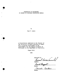 Gallo, Paul P.; (1982).Properties of Estimators in Errors-in-Variables Regression Models."