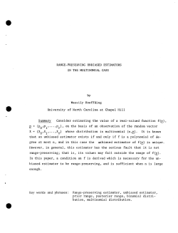 Hoeffding, WassilyRange-Preserving Unbiased Estimators in the Multinomial Case."