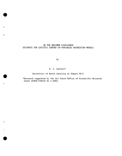 Carroll, R.J.Onthe Maximum Likelihood Estimate for Logistic Errors-in-Variables Regression Models."