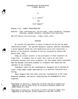 Carroll, R.J. and Ruppert, DavidTransformations in Regression: A Robust Analysis."