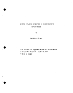 Giltinan, David M.Bounded Influence Estimation in Heteroscedastic Linear Models."