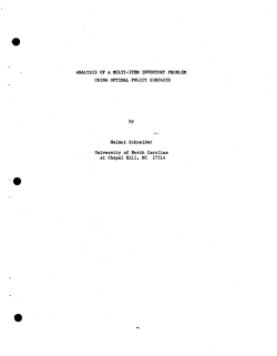 Schneider, HelmutAnalysis of a Multi-Item Inventory Problem Using Optimal Policy Surfaces."