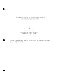 Schneider, HelmutA Numerical Analysis of Sampling Plans Based on Prior Distribution and Costs."