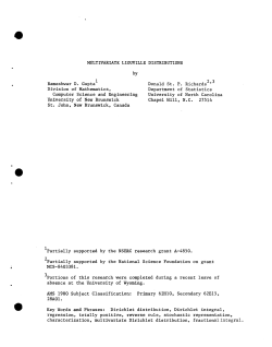 Gupta, Rameshwar D. and Richards, Donald St. P.Multivariate Liouville Distributions."