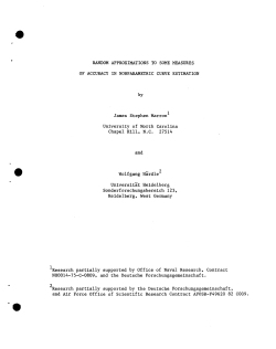 Marron, James StephenRandom Approximations to Some Measures of Accuracy in Nonparametriac Curve Estimation."