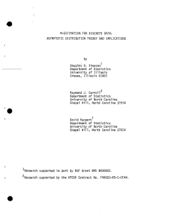 Simpson, Douglas G., Carroll, Raymond J. and Ruppert, DavidM-Estimation for Discrete Data: Asymptotic Distribution Theory and Implications."