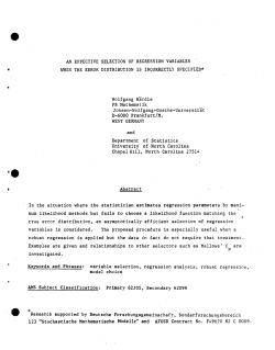 Hardle, WolfgangAn Effective Selection of Regression Variables When the Error Distribution is Incorrectly Specified."