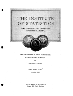 Simpson, Douglas G.; (1985).Some Contributions to Rubust Inference for Discrete Probability Models."