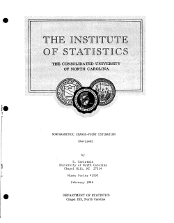 Carlstein, E.; (1986).Nonparametric Change-Point Estimation."
