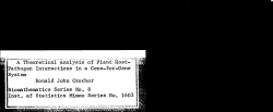 Czochor, R. J.A Theoretical Analysis of Plant Host-Pathogen Interactions in a Gene-For-Gene System." (Biomathematics Series #8)